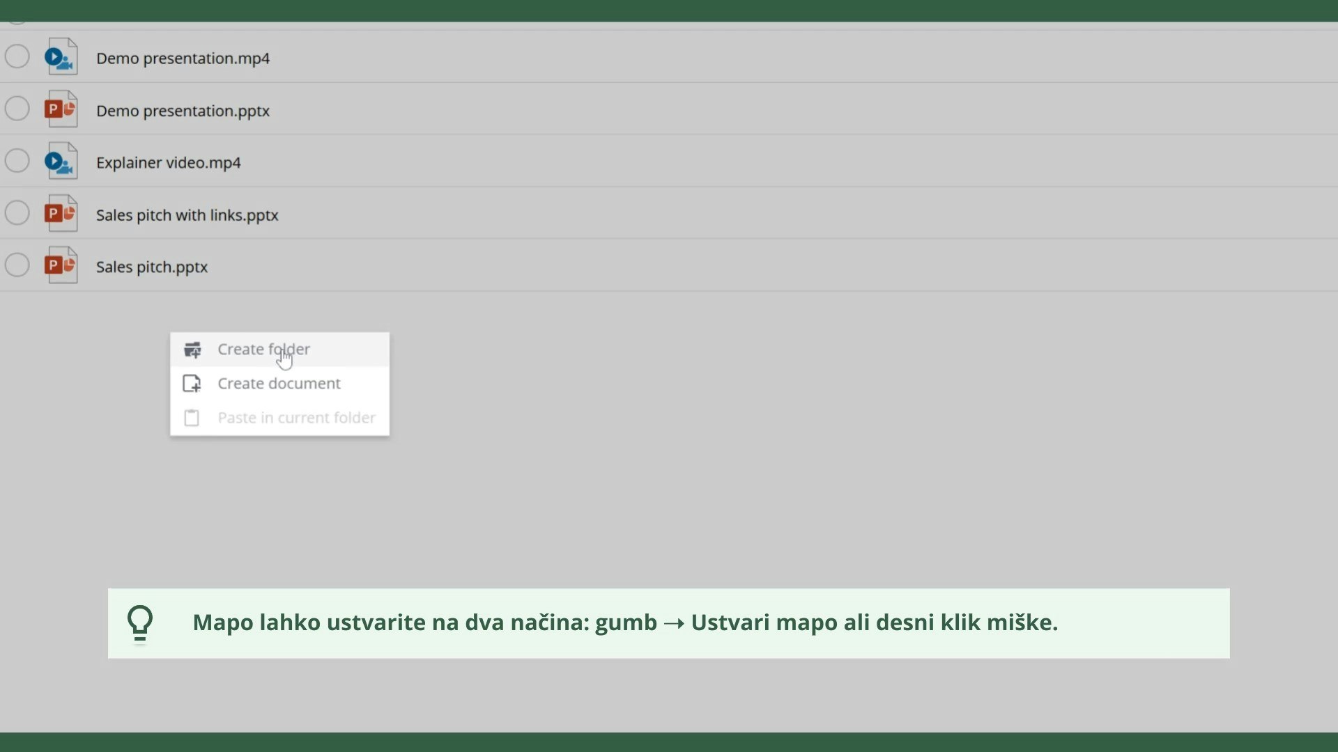 Ustvari mapo