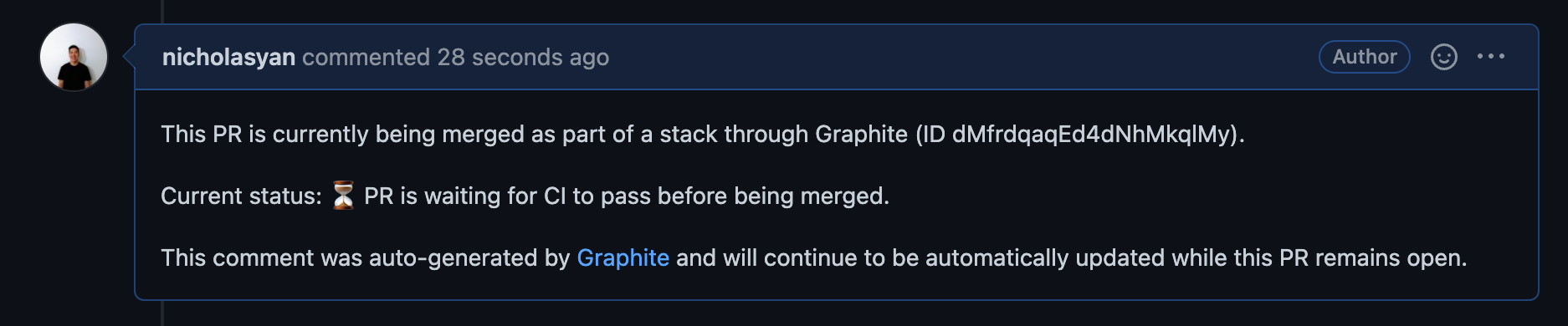 track merge progress