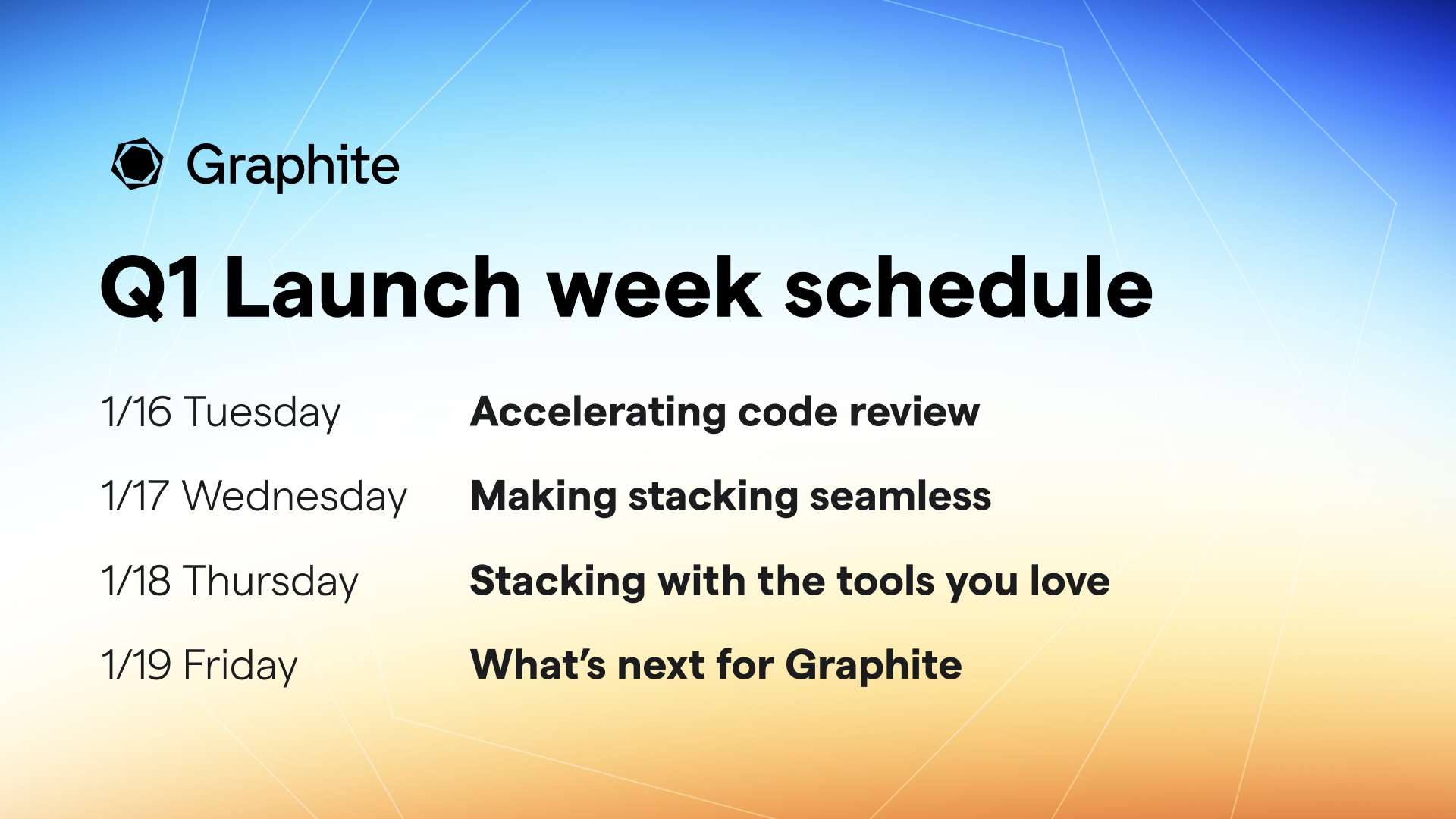 launch week schedule