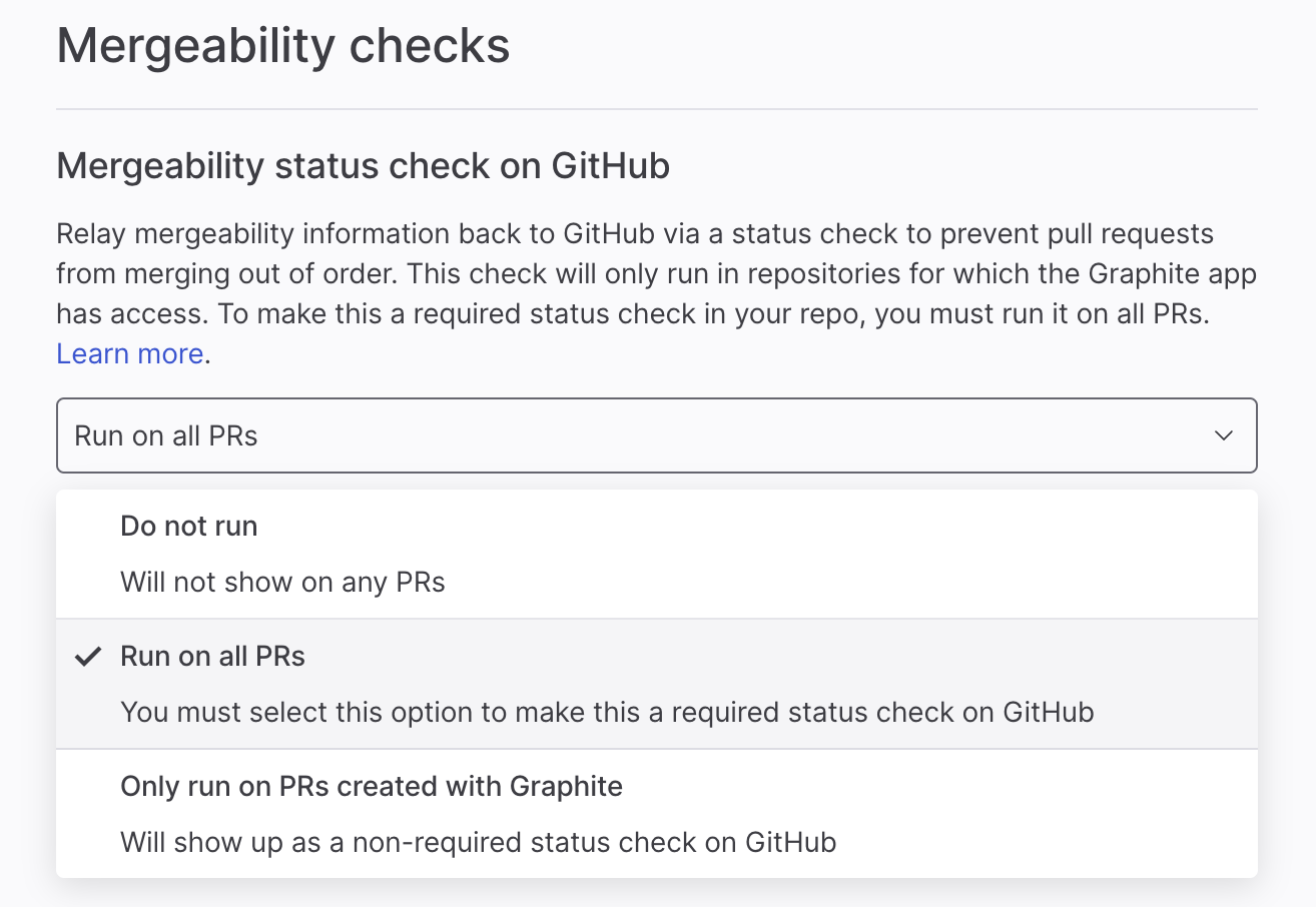 Make the Graphite mergability check required