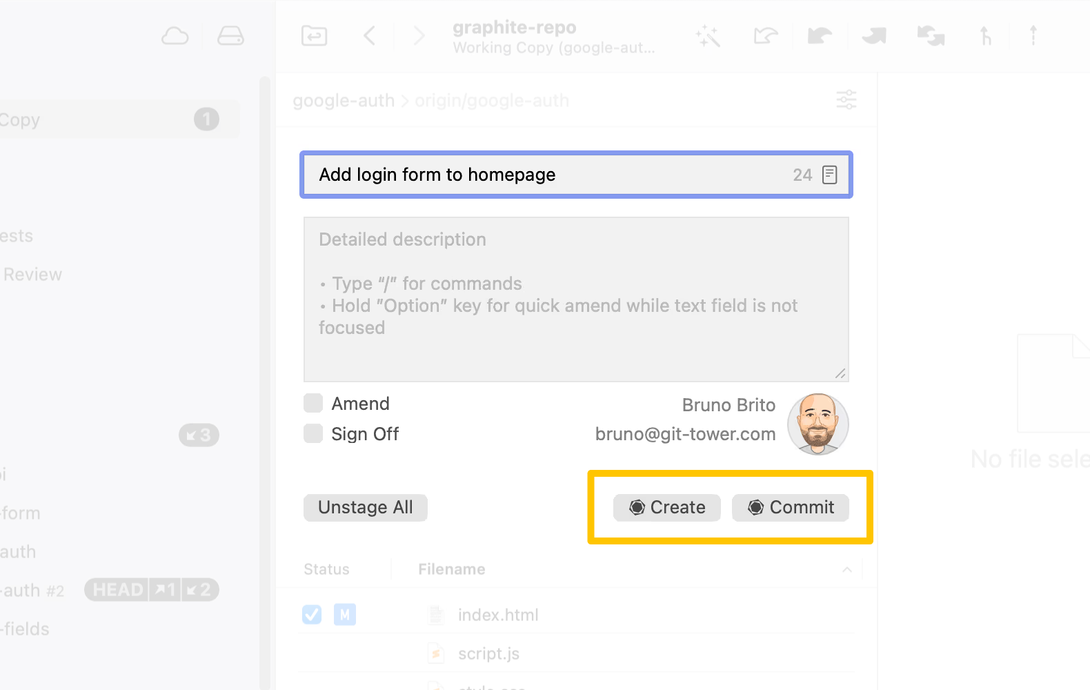 create and commit screenshots in tower