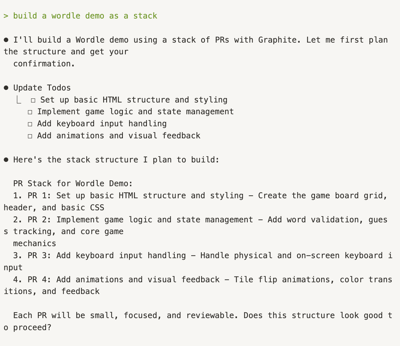 screenshot of stack structure