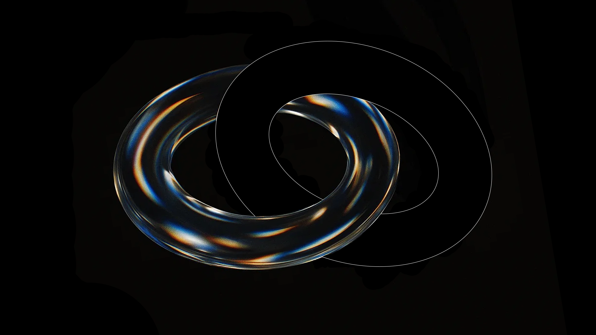two interlocked rings to mirror the software development lifecycle