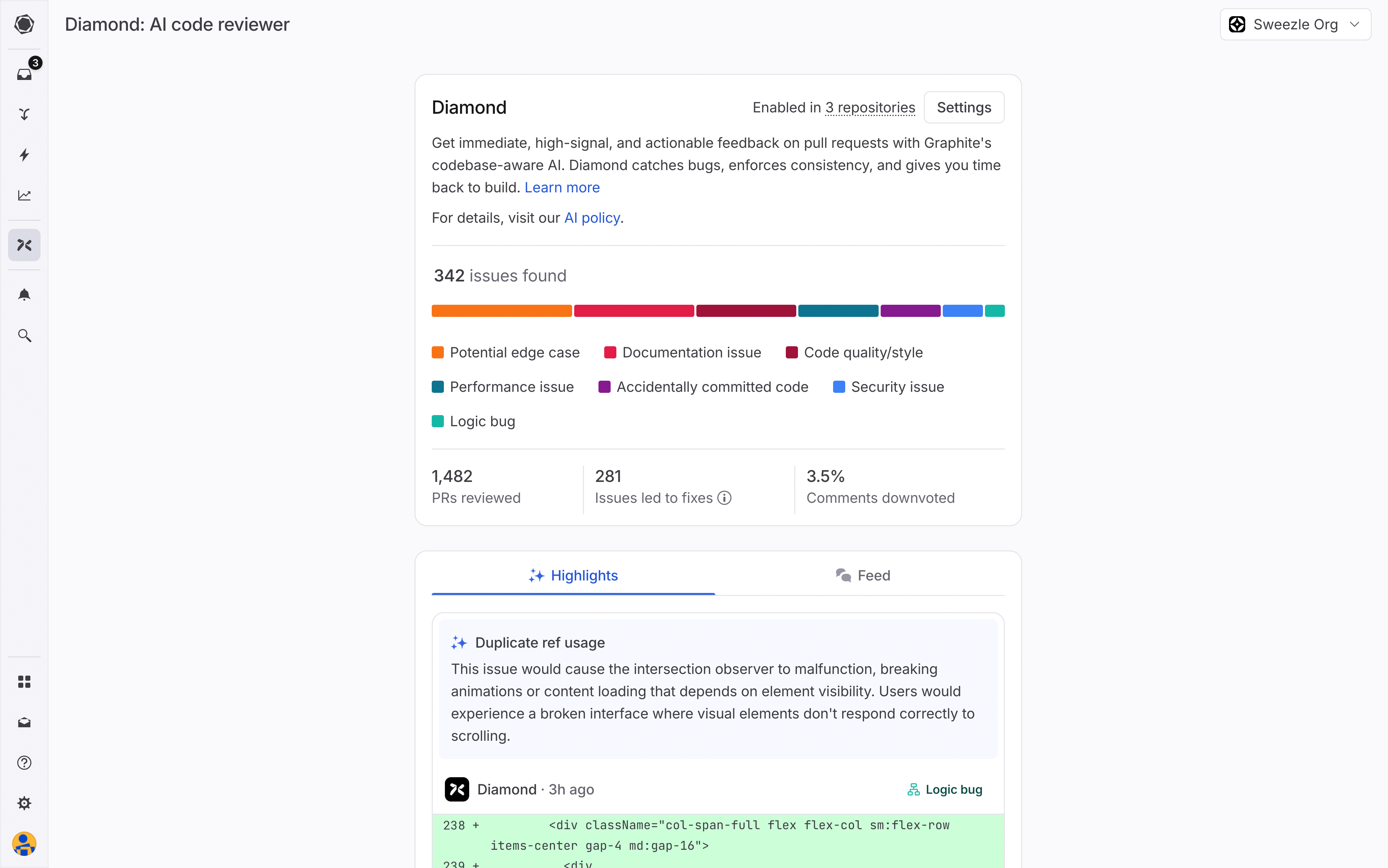 Example of Diamond's insights
