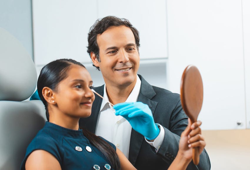 Dr. Hyman Showing Patient their Results