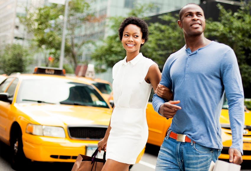 Couple Crossing the Street