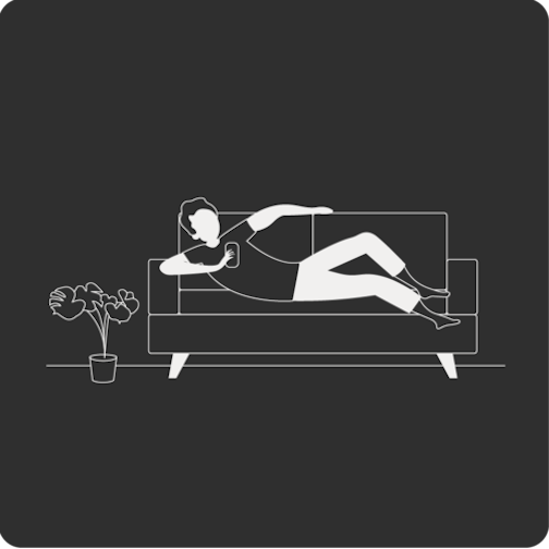 illustration d'une personne sur un canapé