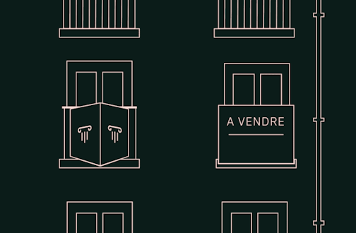 façade d'un immeuble avec appartement a vendre