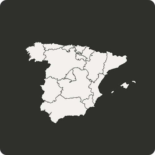 illustration carte espagne avec les regions