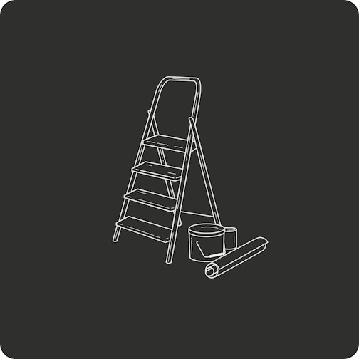 illustration escabeau pour travaux renovation