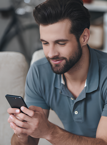 homme avec telephone