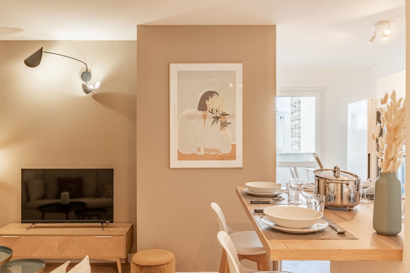salon salle a manger dans colocation cergy