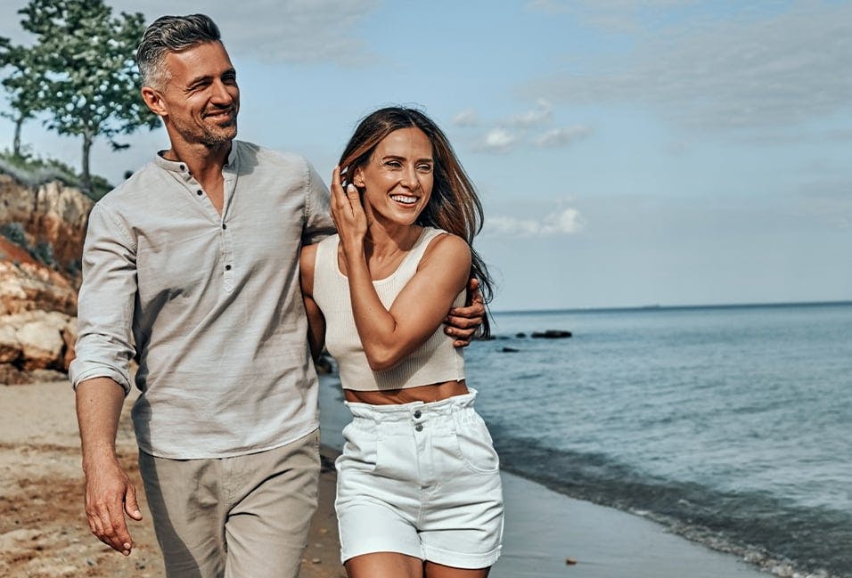 Couple Walking on the Beach