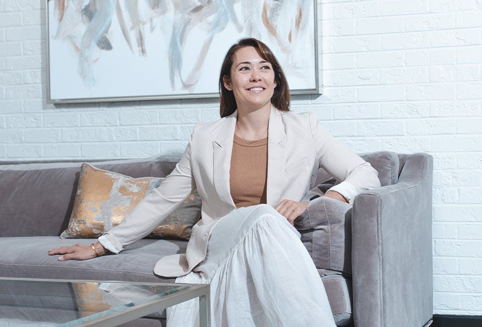 Woman Sitting in the Waiting Room