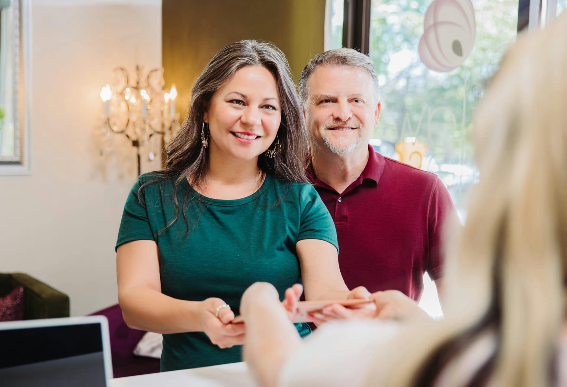 people paying for a treatment
