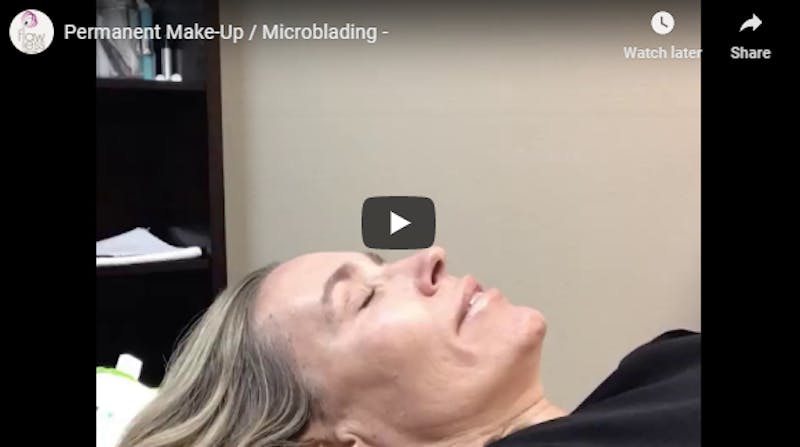 Screenshot of microblading video