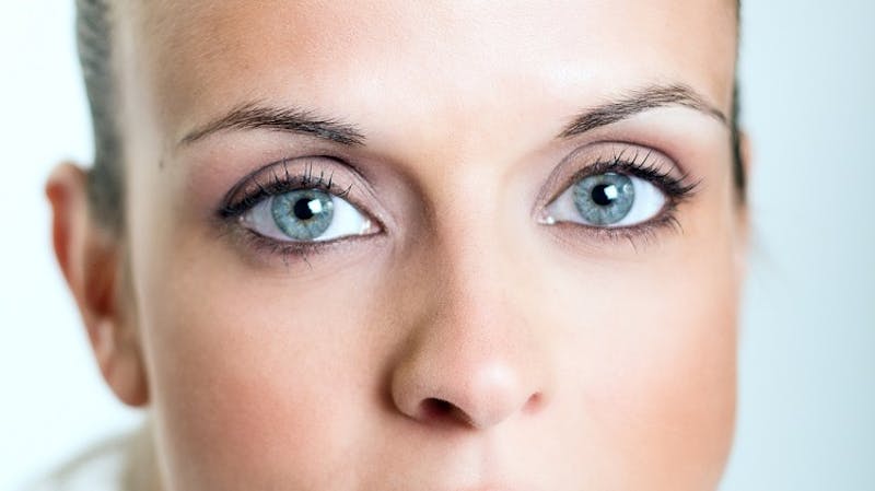 woman with blue eyes