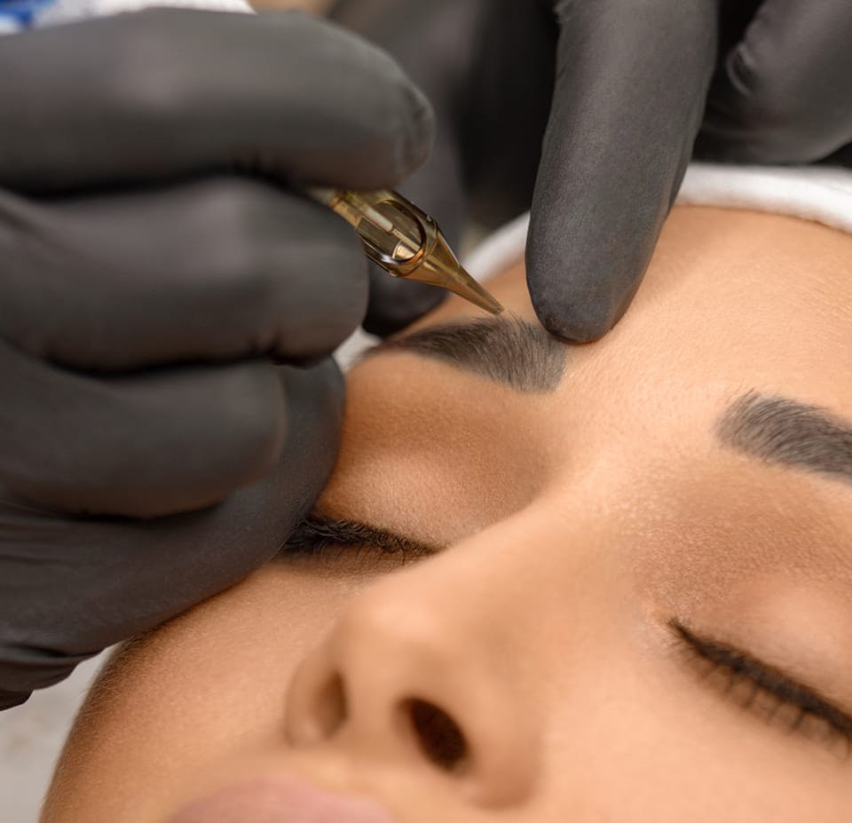 Woman receiving permanent makeup in Albuquerque at Flawless Med Spa