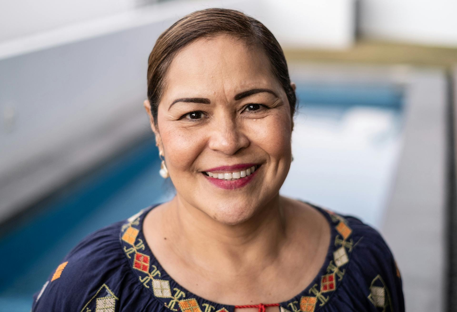 woman smiling