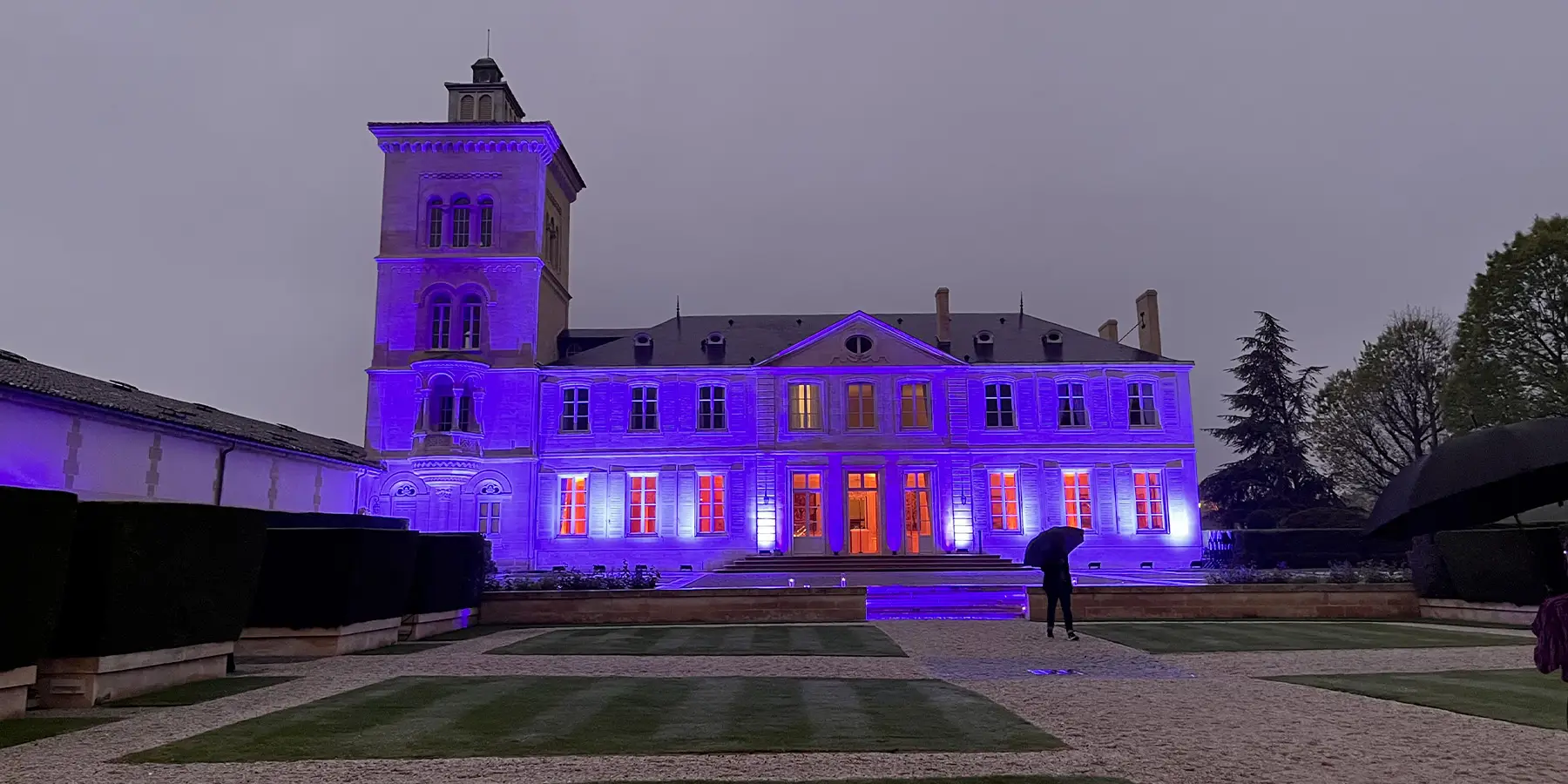 Le Château Lagrange lors de la soirée des 40 ans du groupe japonais Suntory à la tête de la propriété.