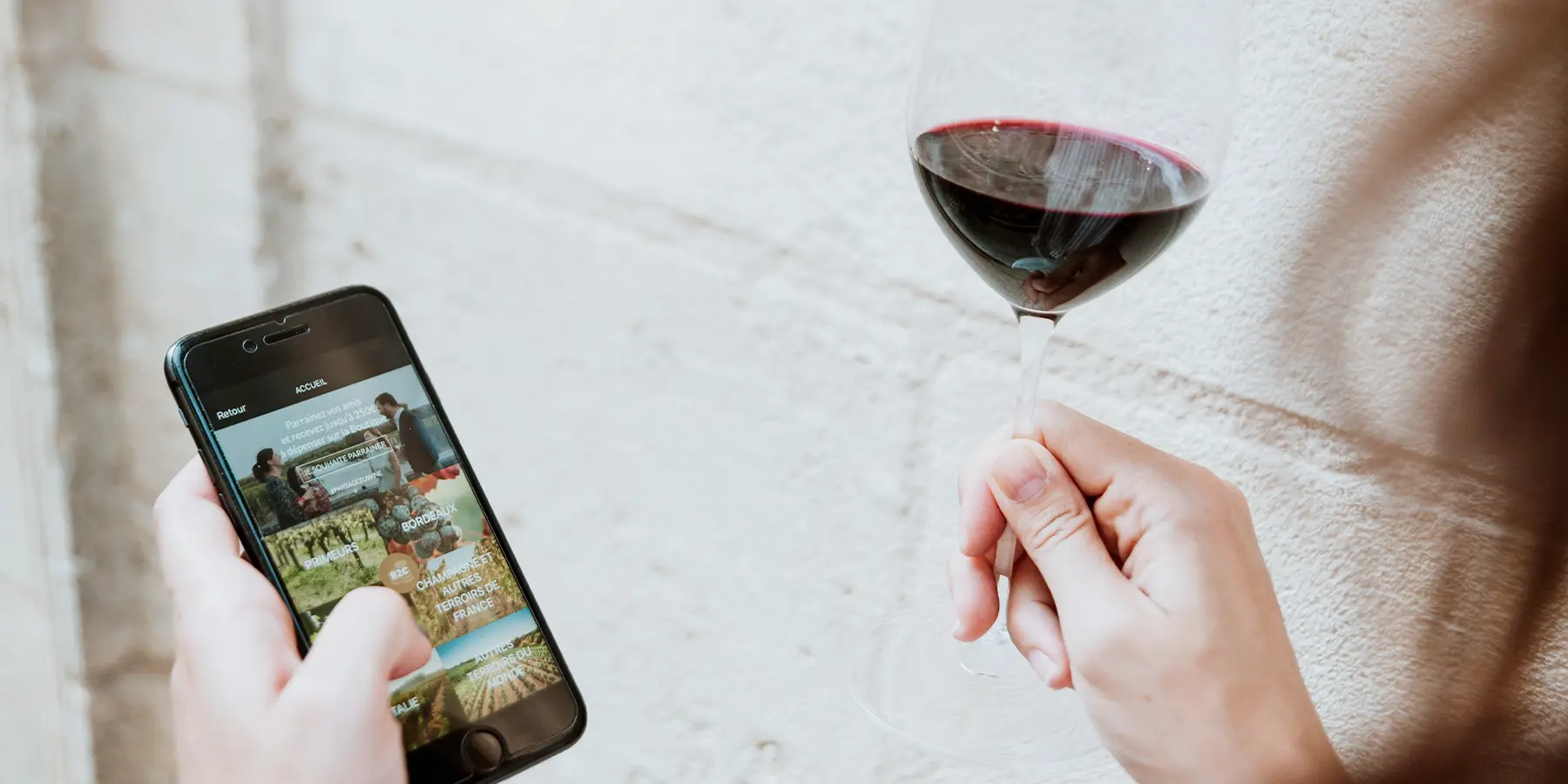 L'application U'wine comme livre de cave