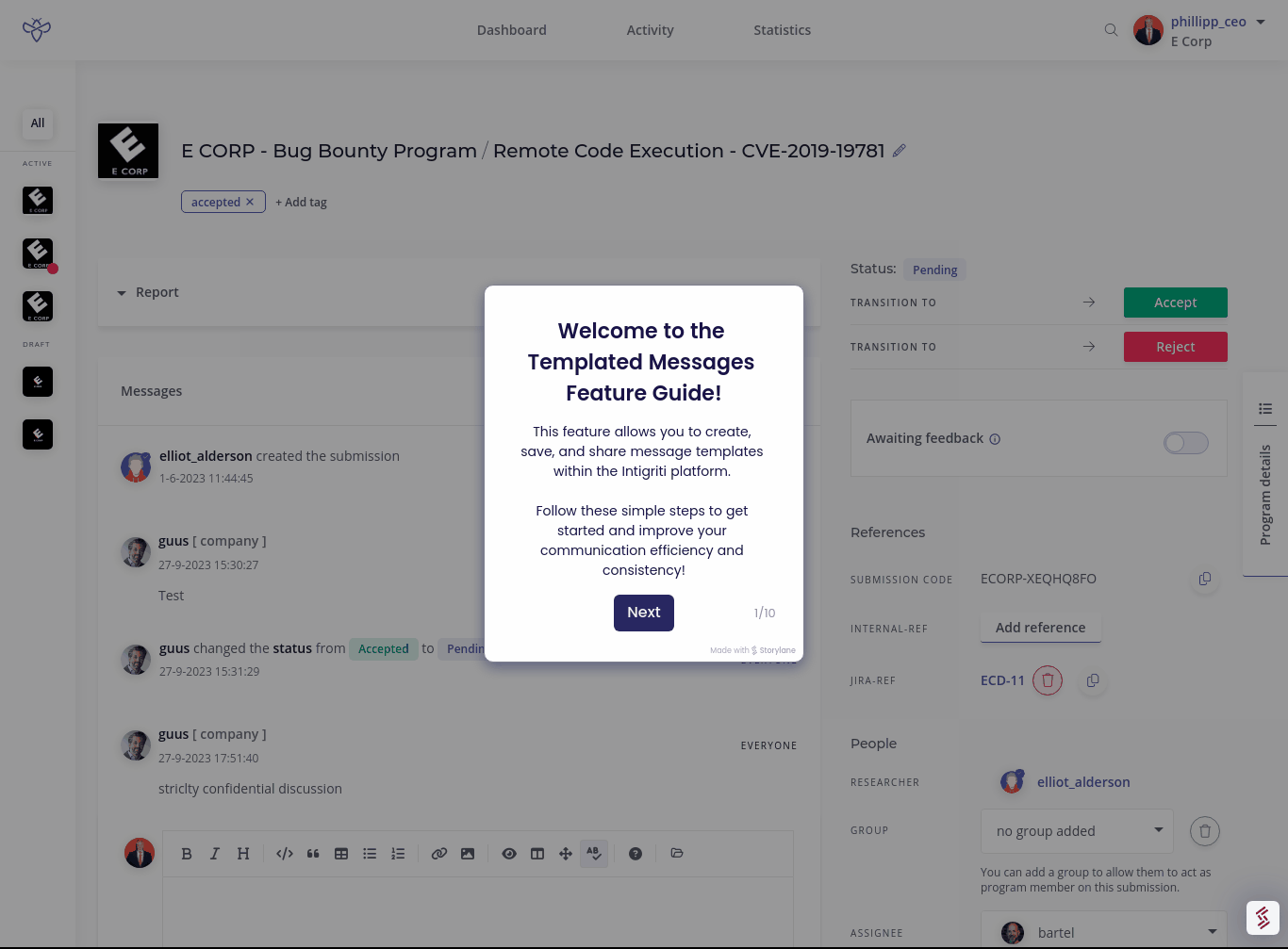 intro to templated messages
