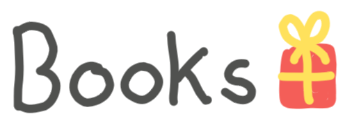 The word books with a present or gift alongside it