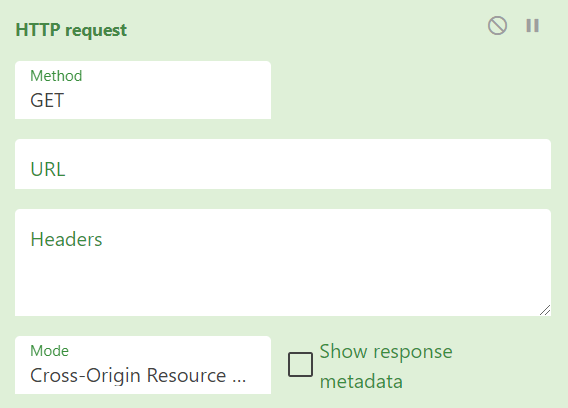 HTTP Request operation