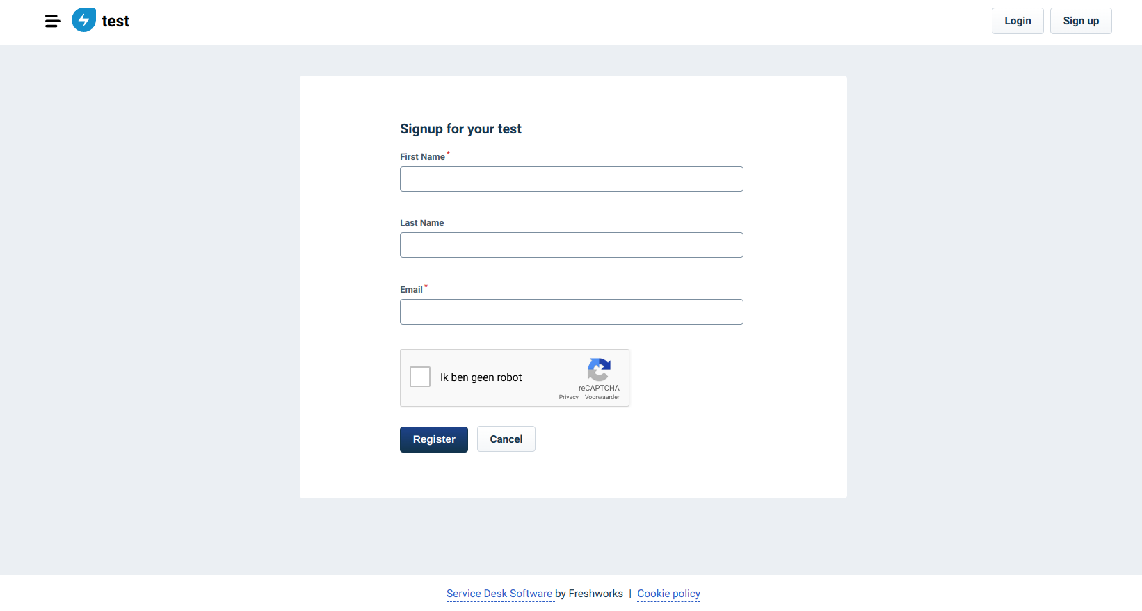 Freshworks Freshservice Signup