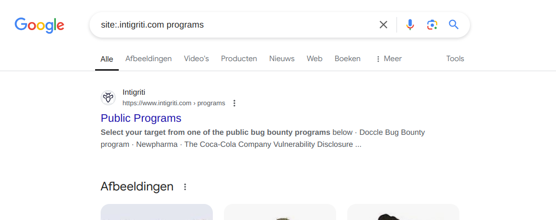 Example of a basic search