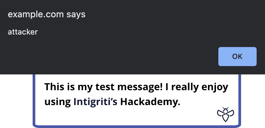 Javascript code is executed