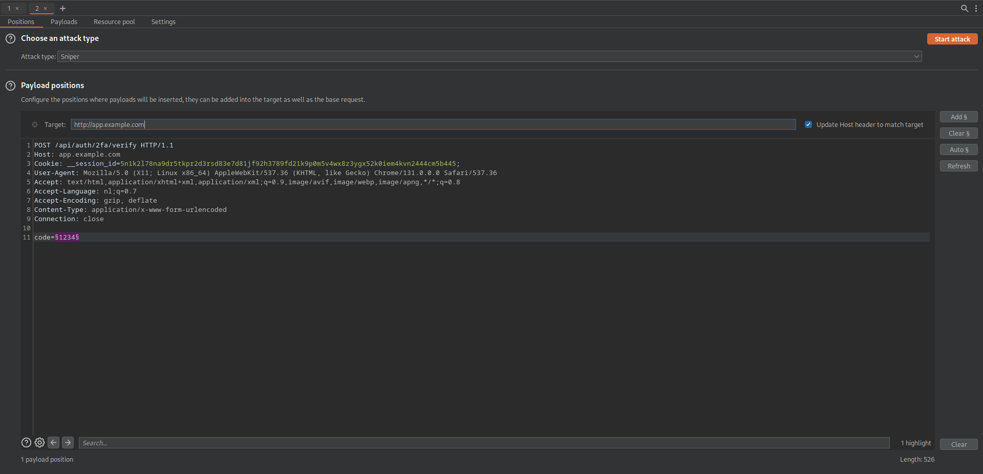 Example of bruteforcing with Burpsuite Example of bruteforcing with Burpsuite