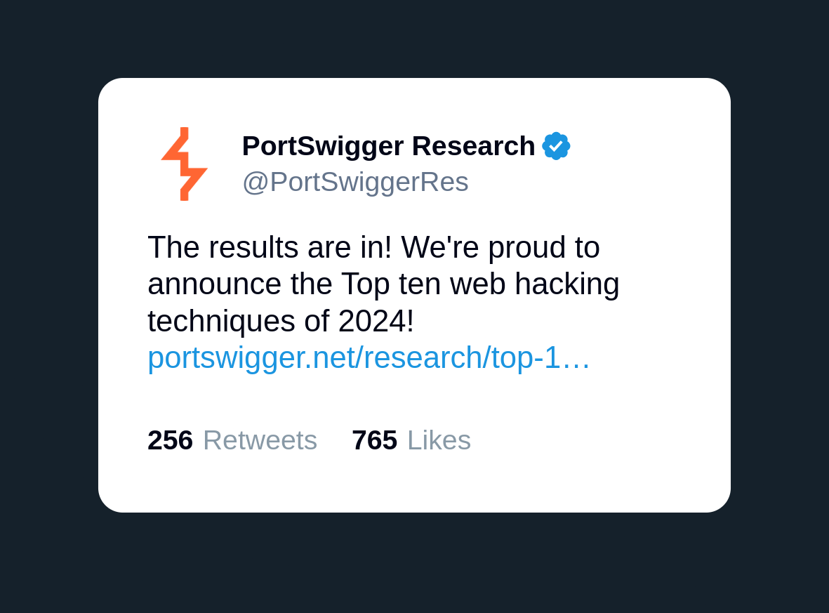 Top 10 web hacking techniques of 2024