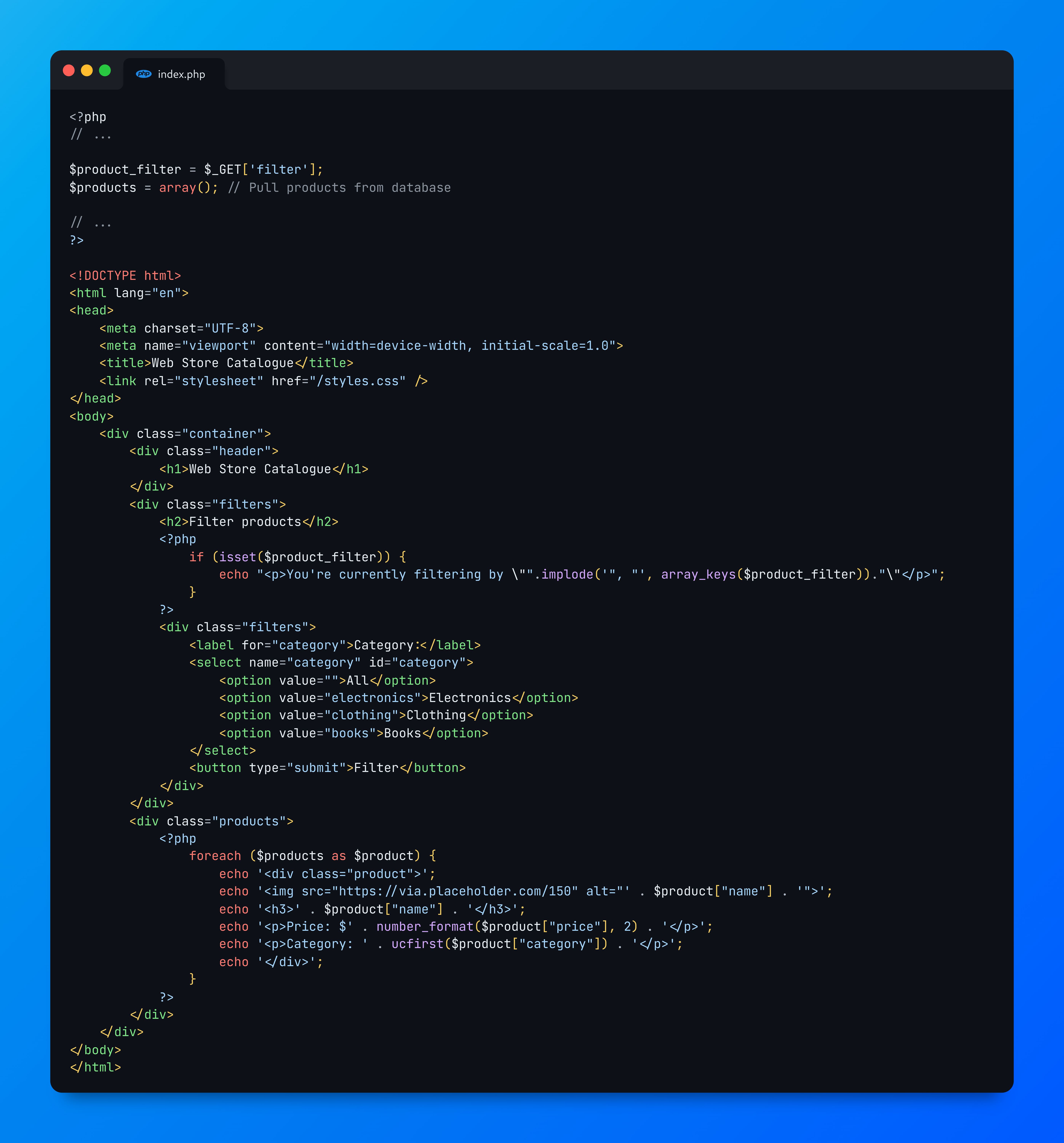Vulnerable Code Snippet