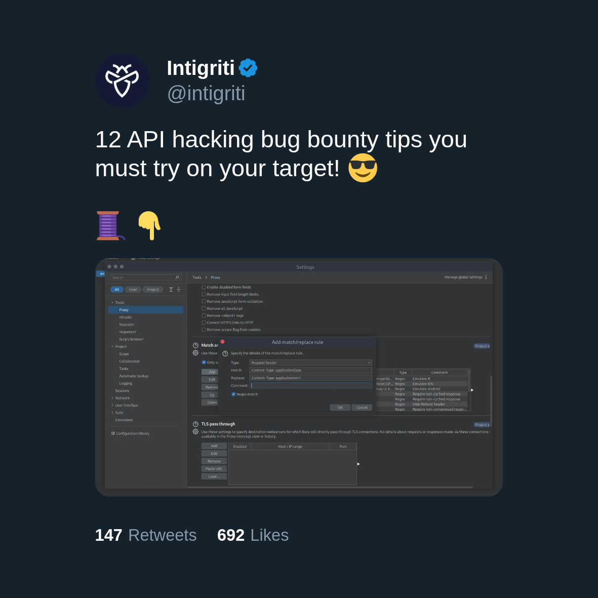 12 API hacking techniques by Intigriti