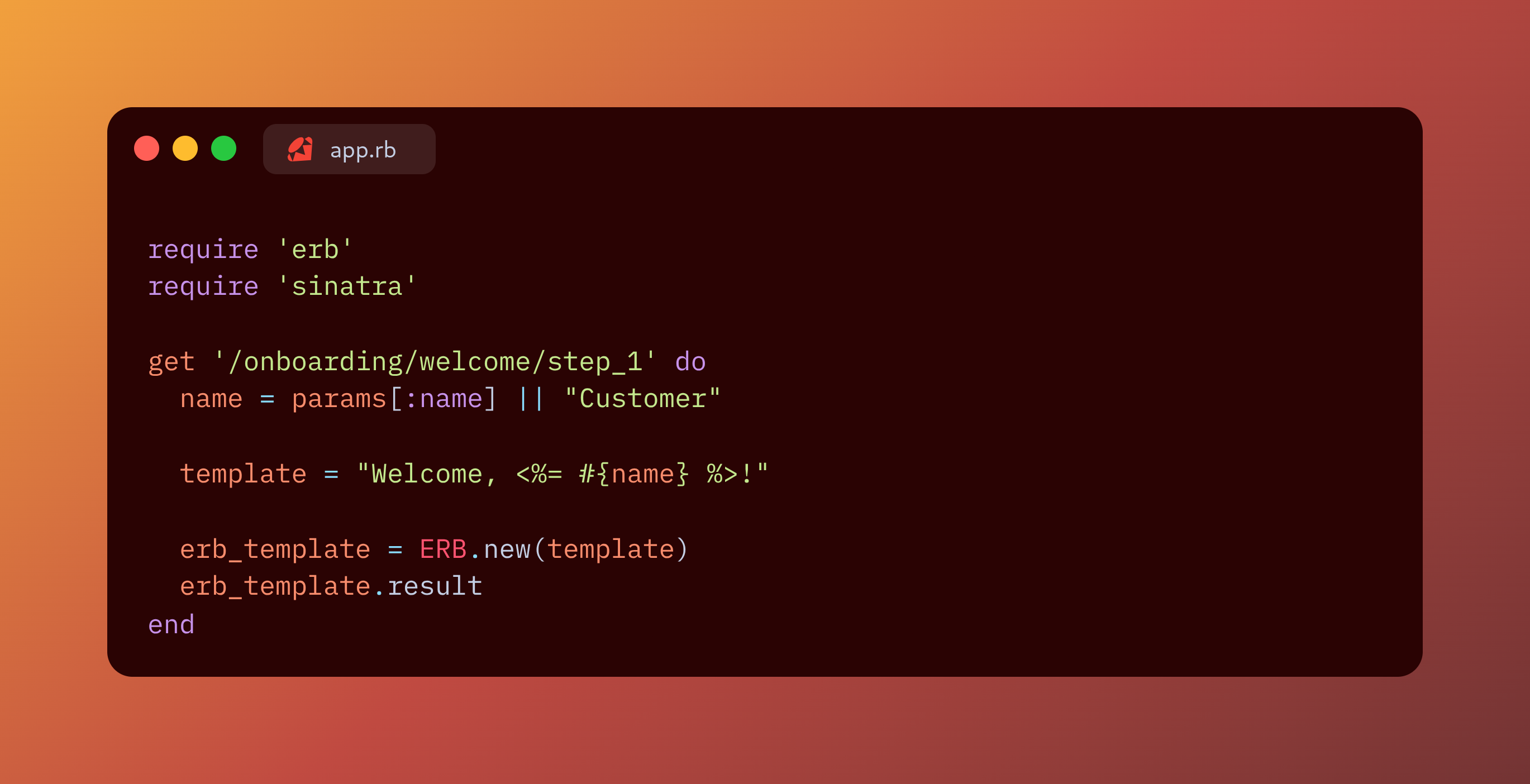 Template injection in ERB (Ruby)