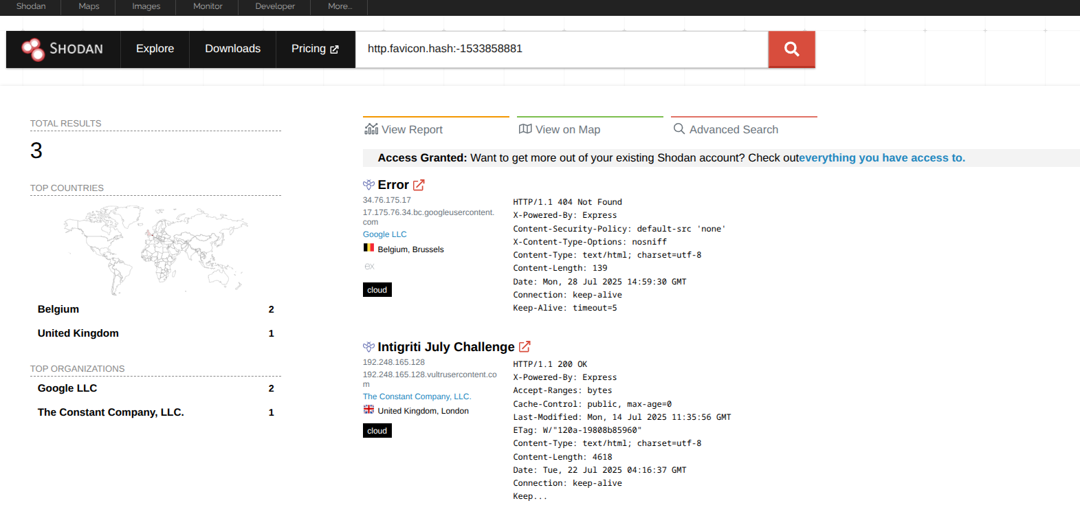 Finding related assets with Shodan/Censys via the favicon hash