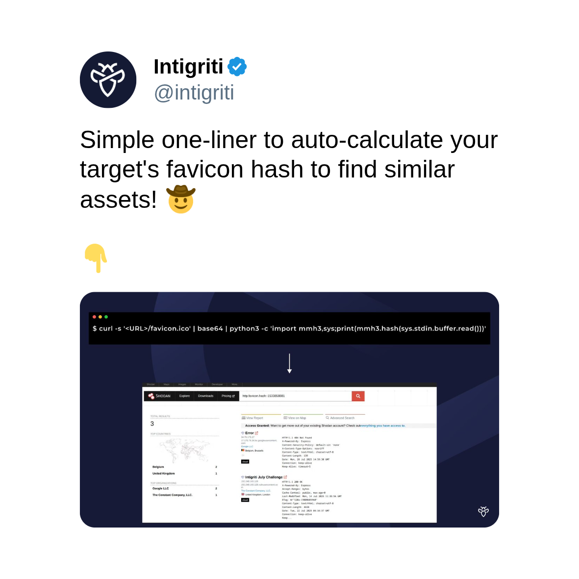 One-liner to calculate favicon hash