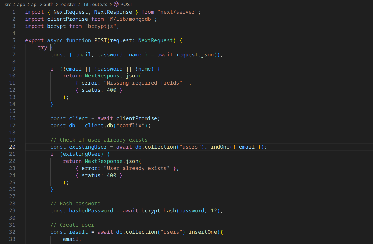 Missing validation and direct concatenation introduced a potential NoSQL injection