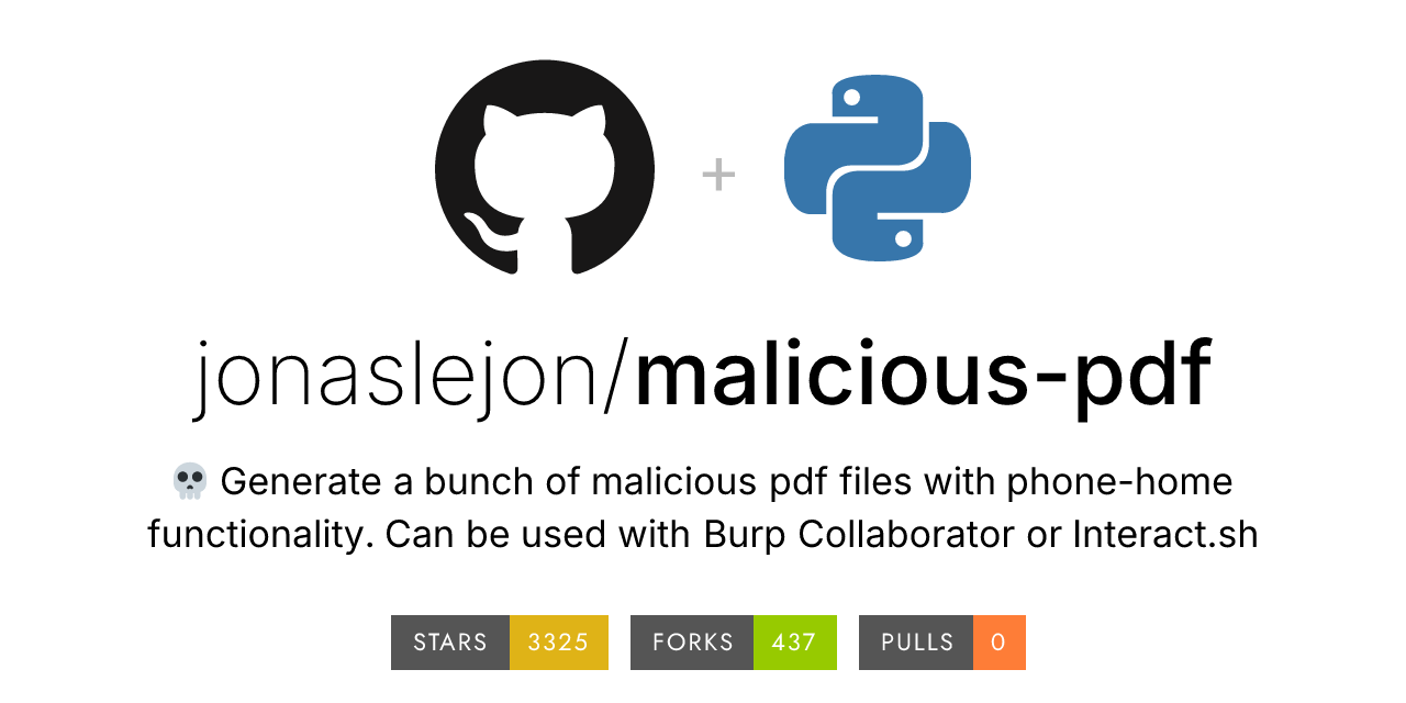 Malicious PDF Generator