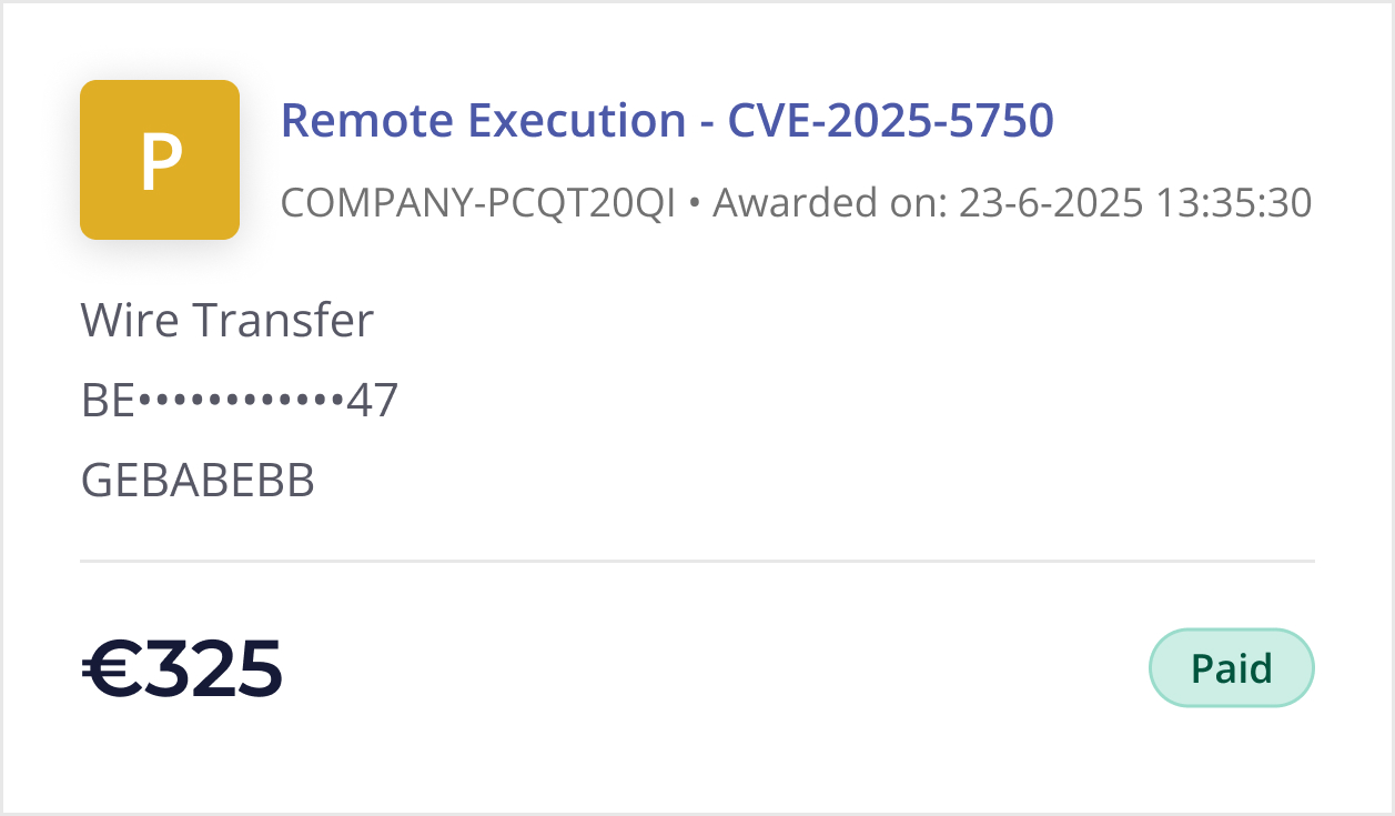 Earn bug bounty rewards