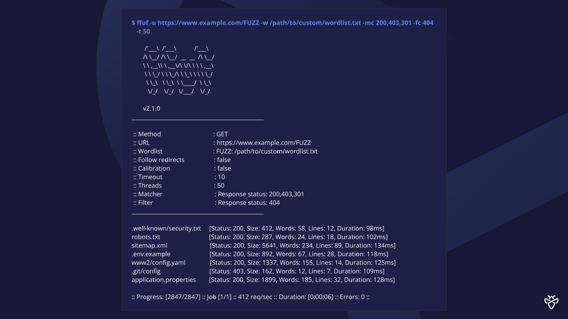 Content discovery (bruteforcing) with custom wordlists
