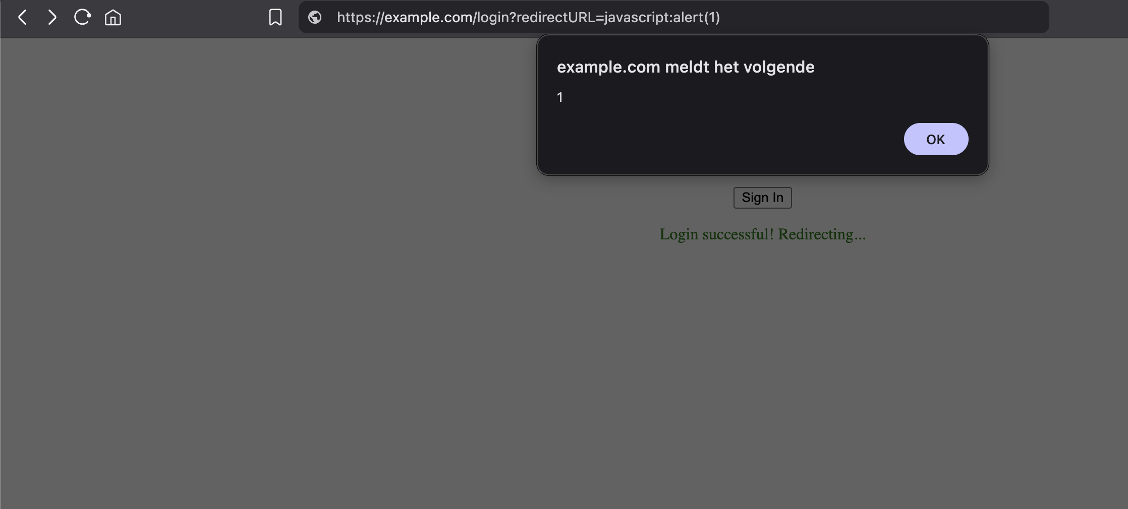 DOM-based XSS via Location DOM sink