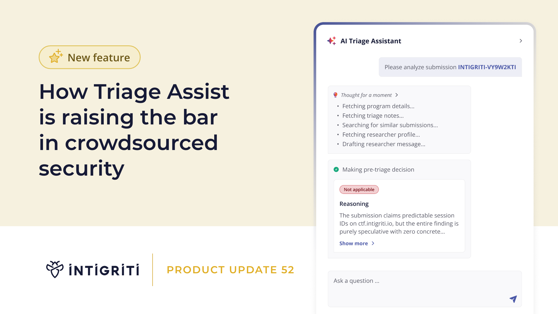 Triage Assist Product Update Intigriti
