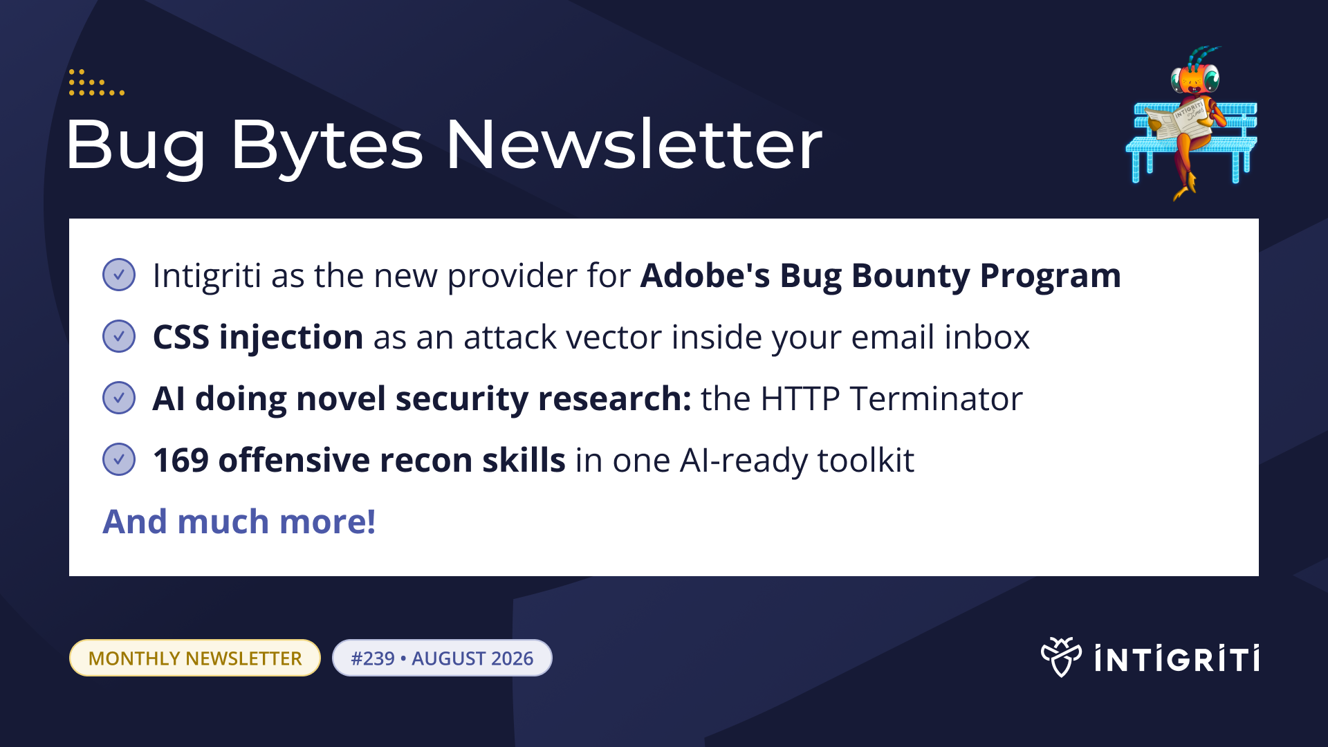 Intigriti Bug Bytes #239 - August 2026 🚀