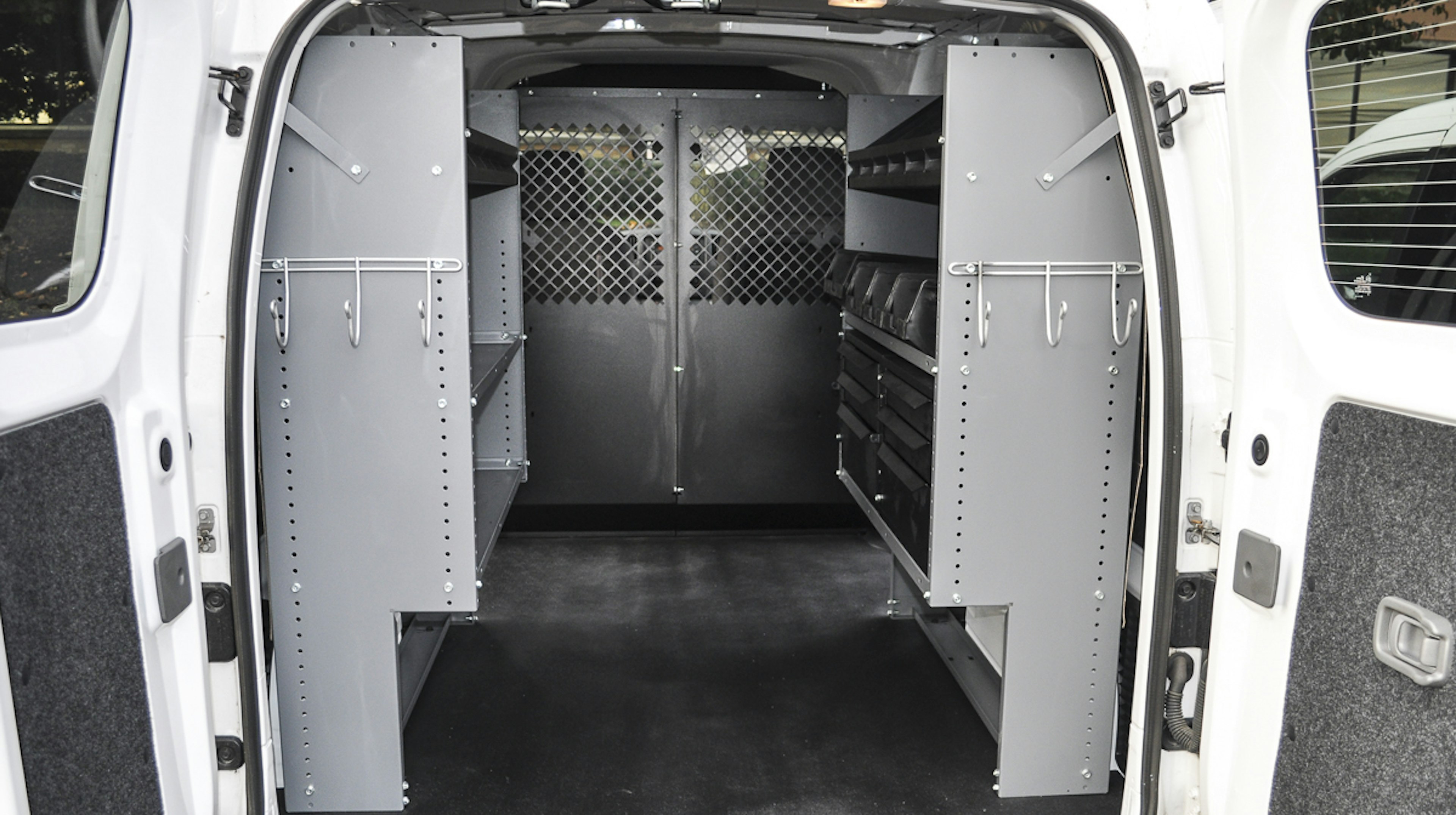 compact van with storage and partition