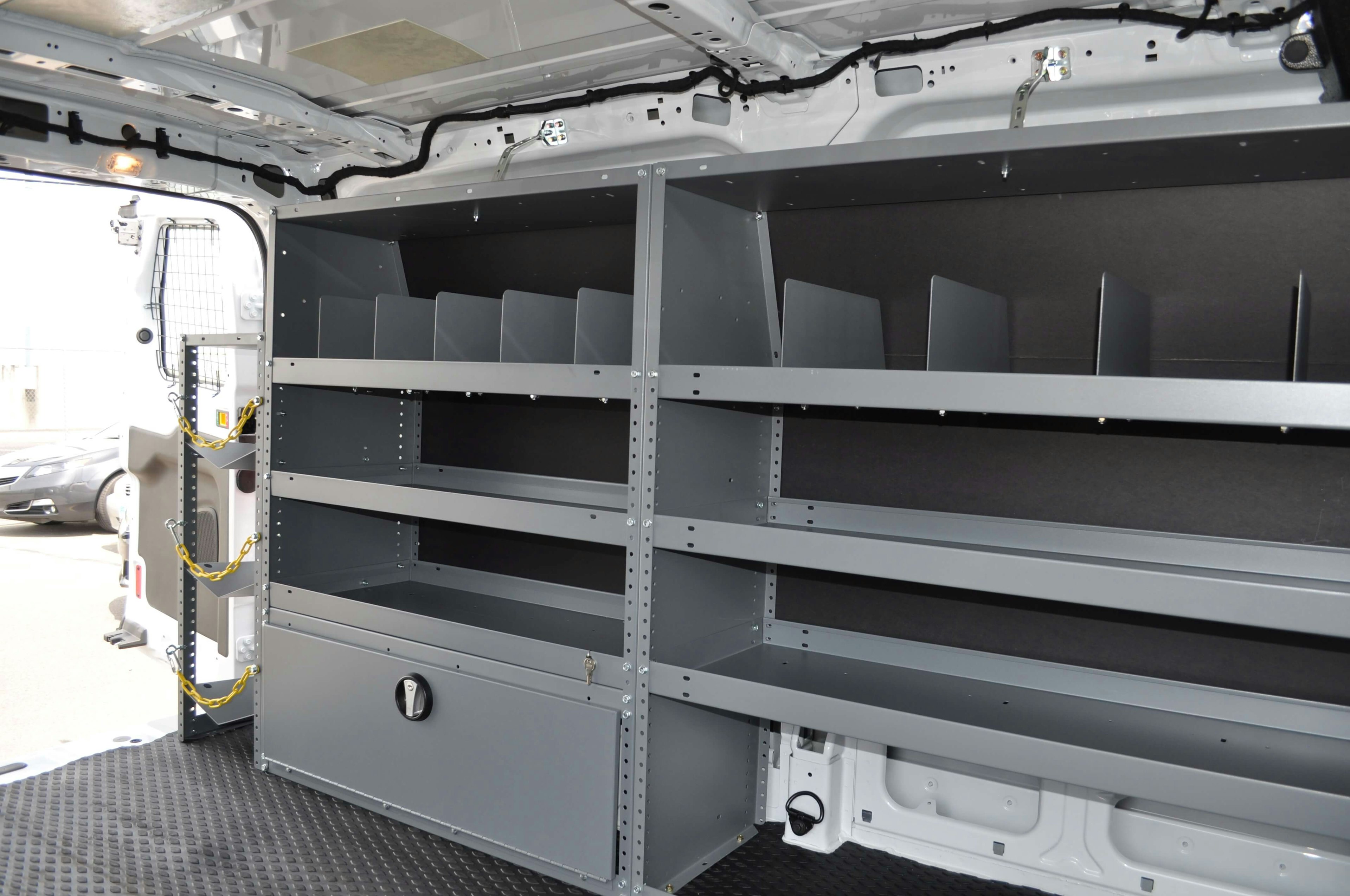 Van Shelving Plastic Bin Storage