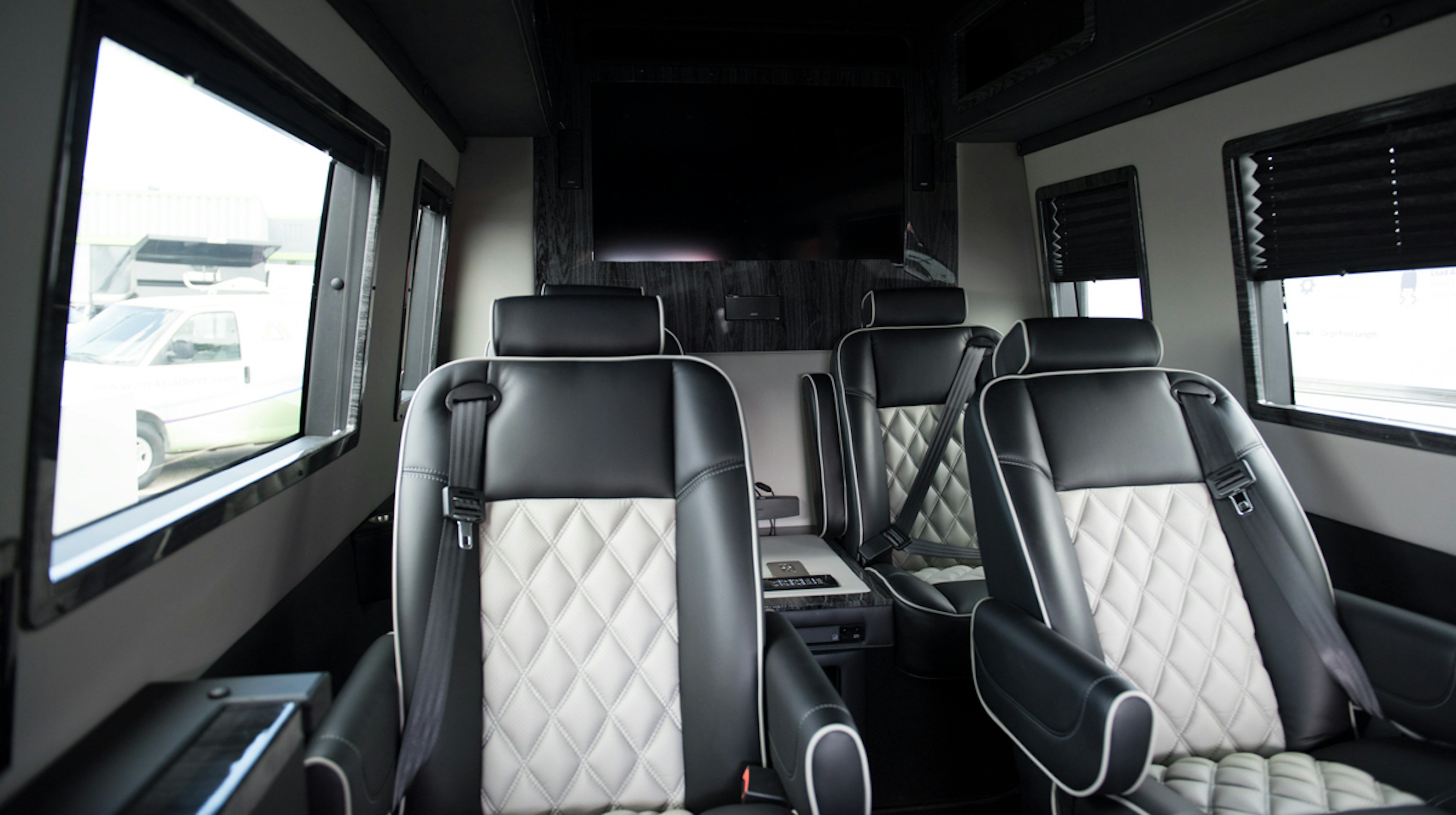 Luxury passenger van with executive seating options